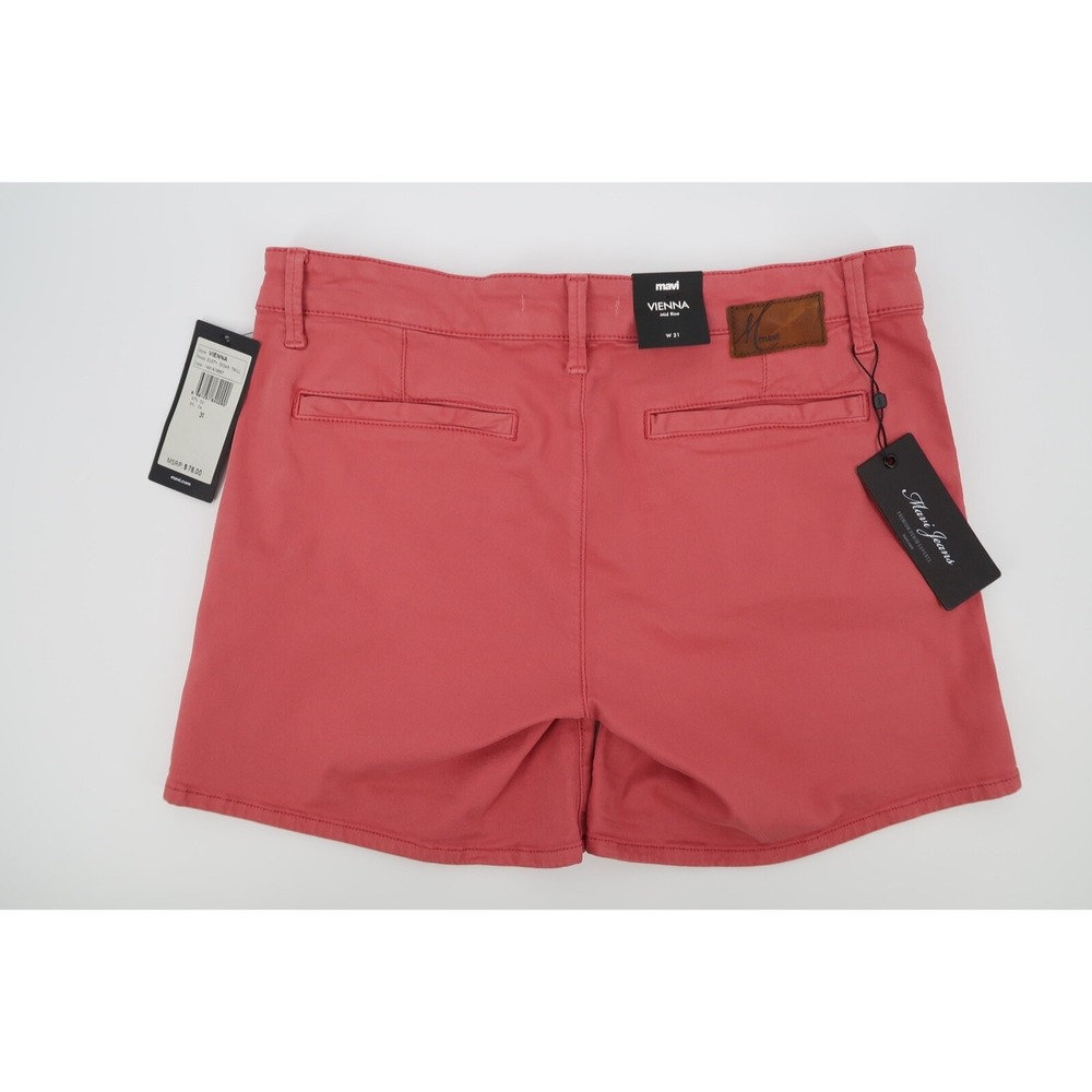Mavi Women's Vienna Dusty Cedar Red Stretch Twill 5.5" Shorts Size 31 New - Picture 2 of 6